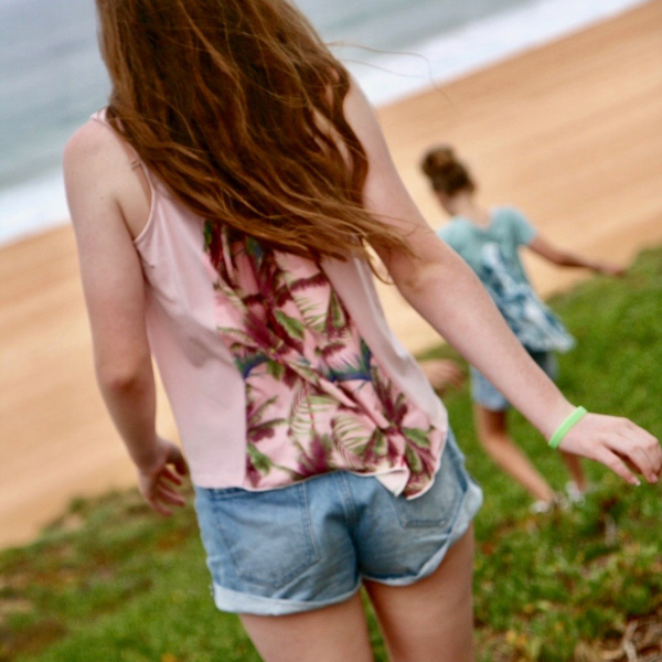 Love Haidee Australia teen girls clothing summer tanks pink palms