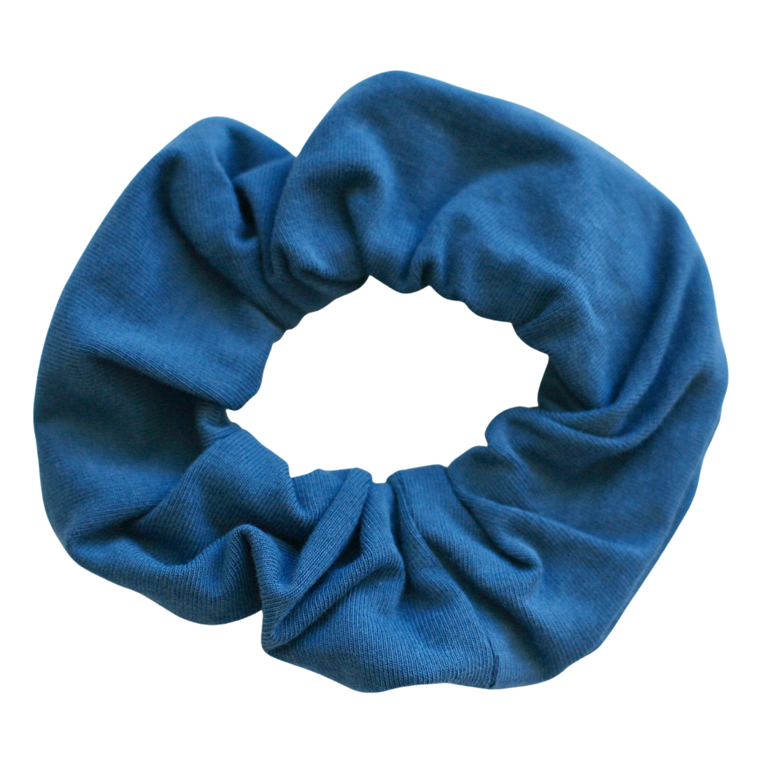 teen girls hair accessories scrunchie set by Love Haidee Australia indigo jungle solid blue