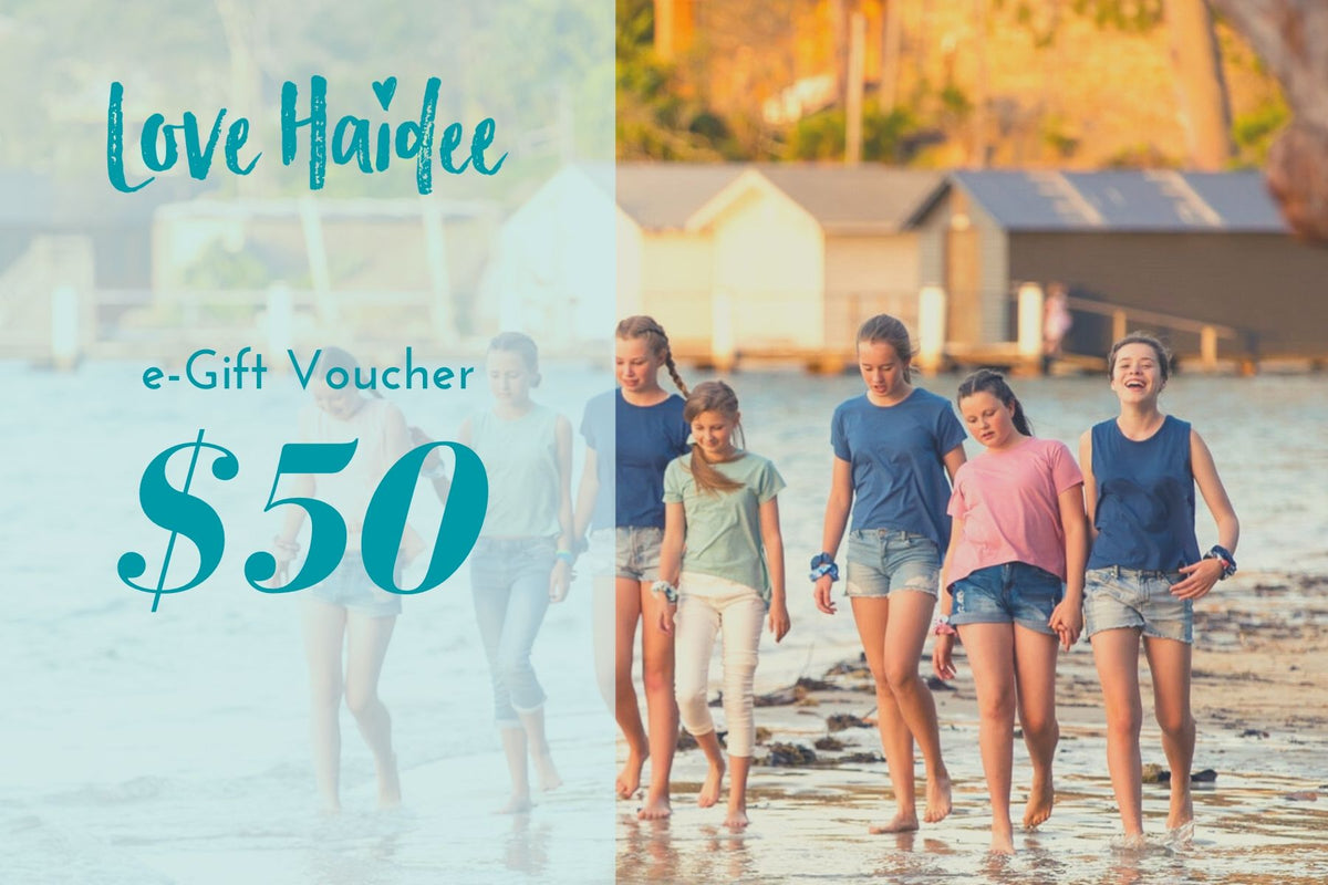 gift voucher girls clothing and pyjamas Love Haidee $50