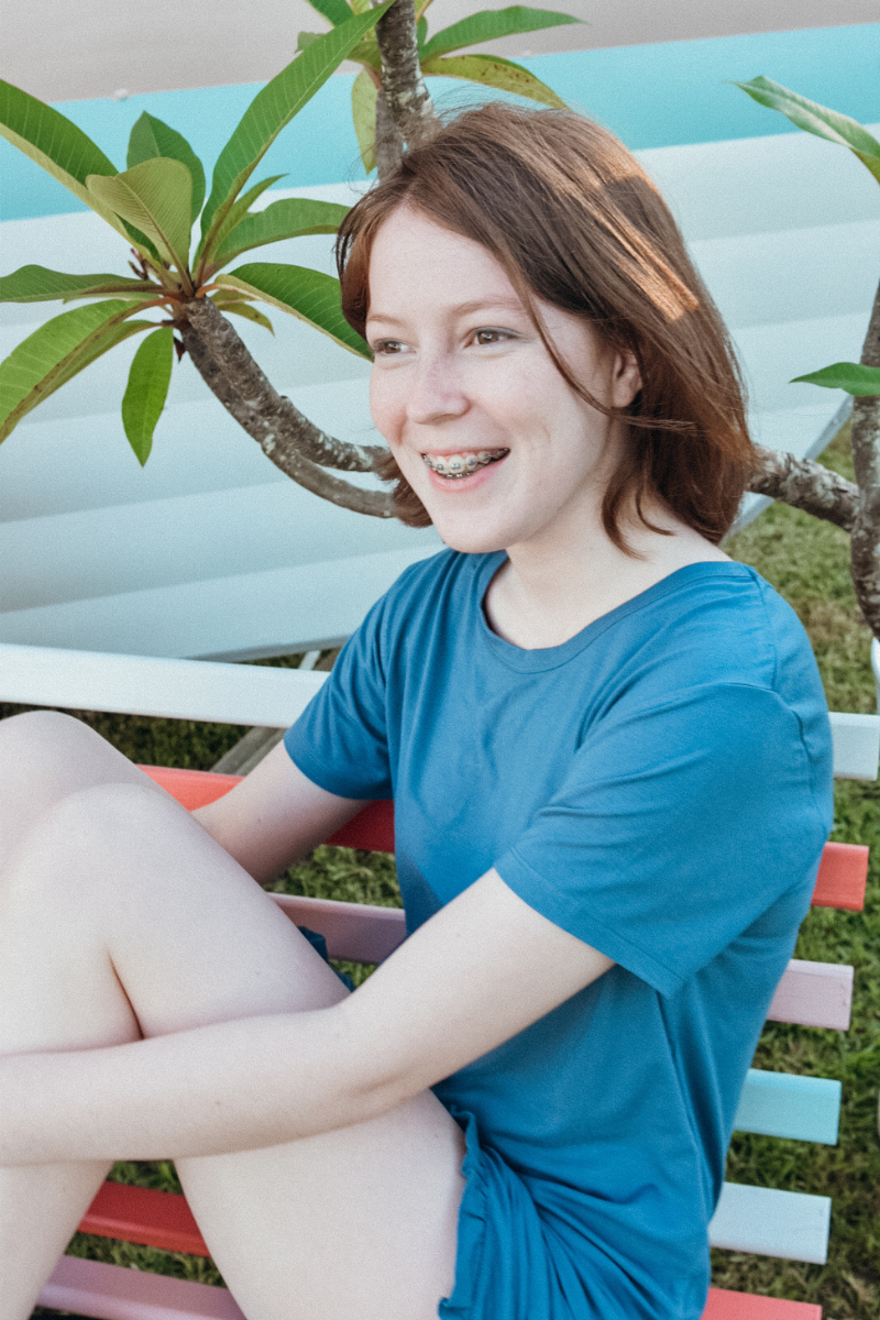 Blue Girls Pyjamas SET - Sleep Shorts & Short Sleeve Sleep Tee