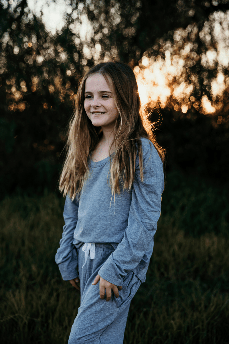 Girls Pyjamas SET - Lounge Pants & Long Sleeve Sleep Tee