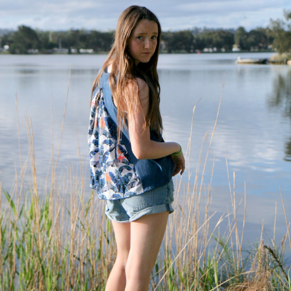 teenager girls clothing Love Haidee Australia blue palm print