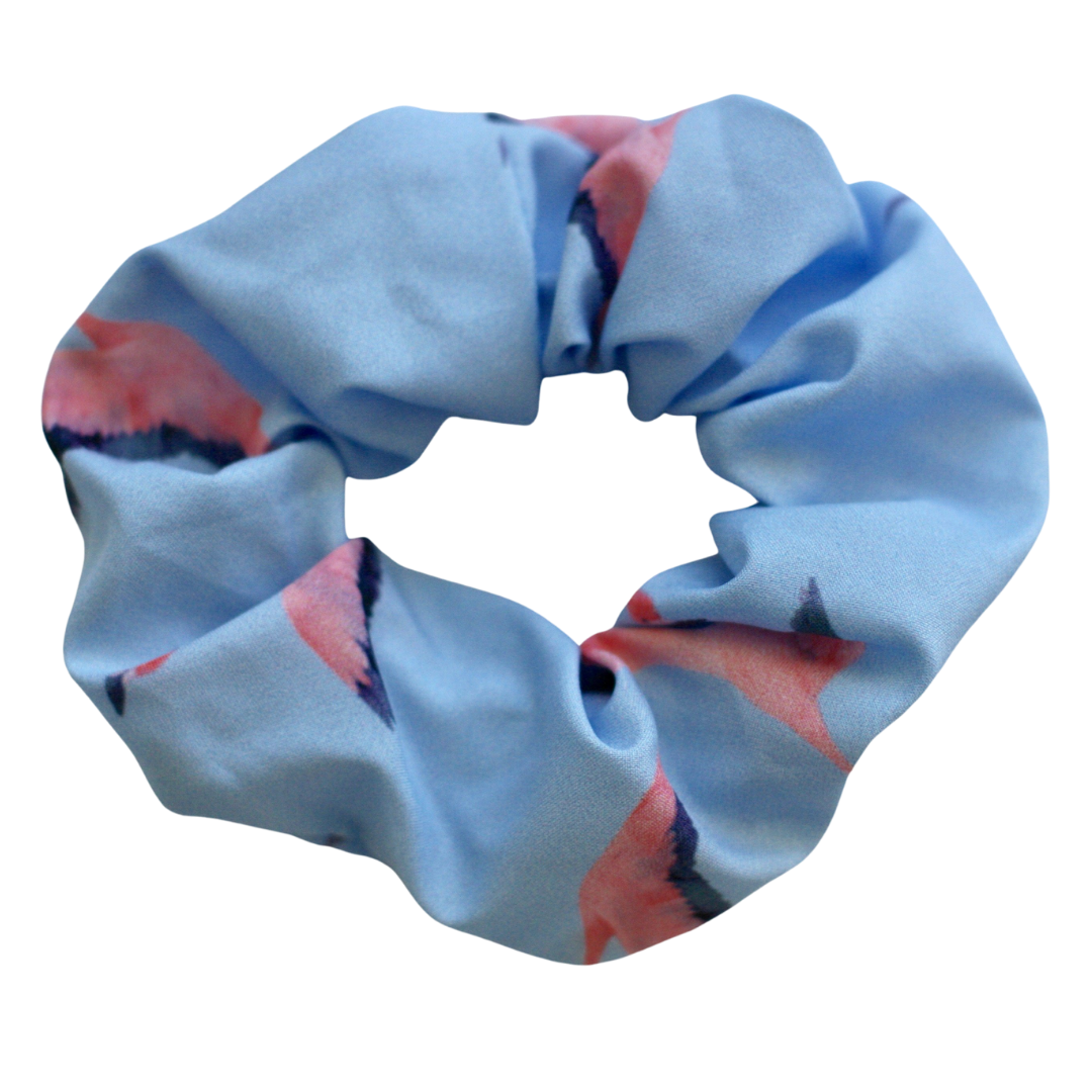 teen girls hair accessories scrunchie by Love Haidee Australia flamingo print