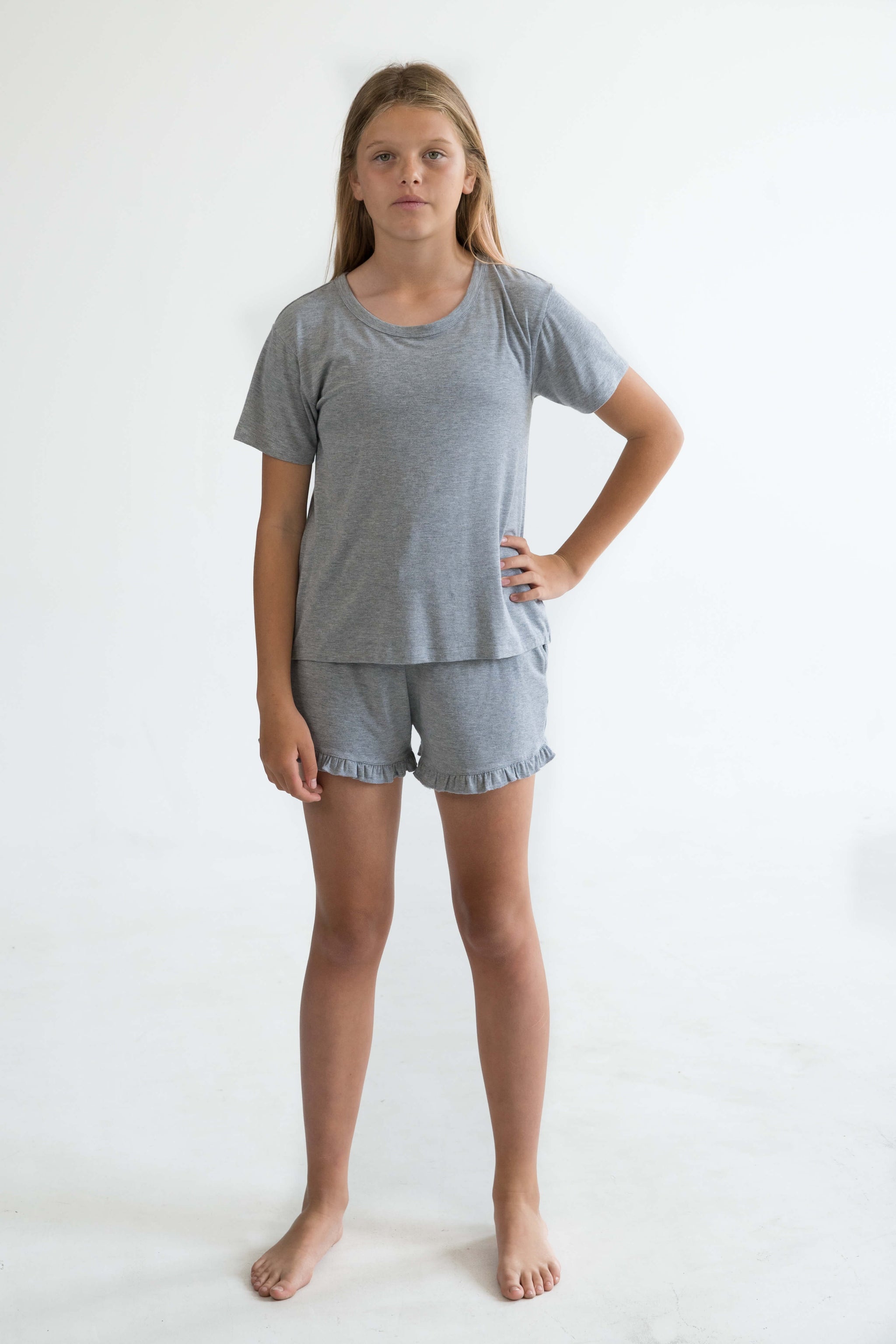 Girls short pyjama top