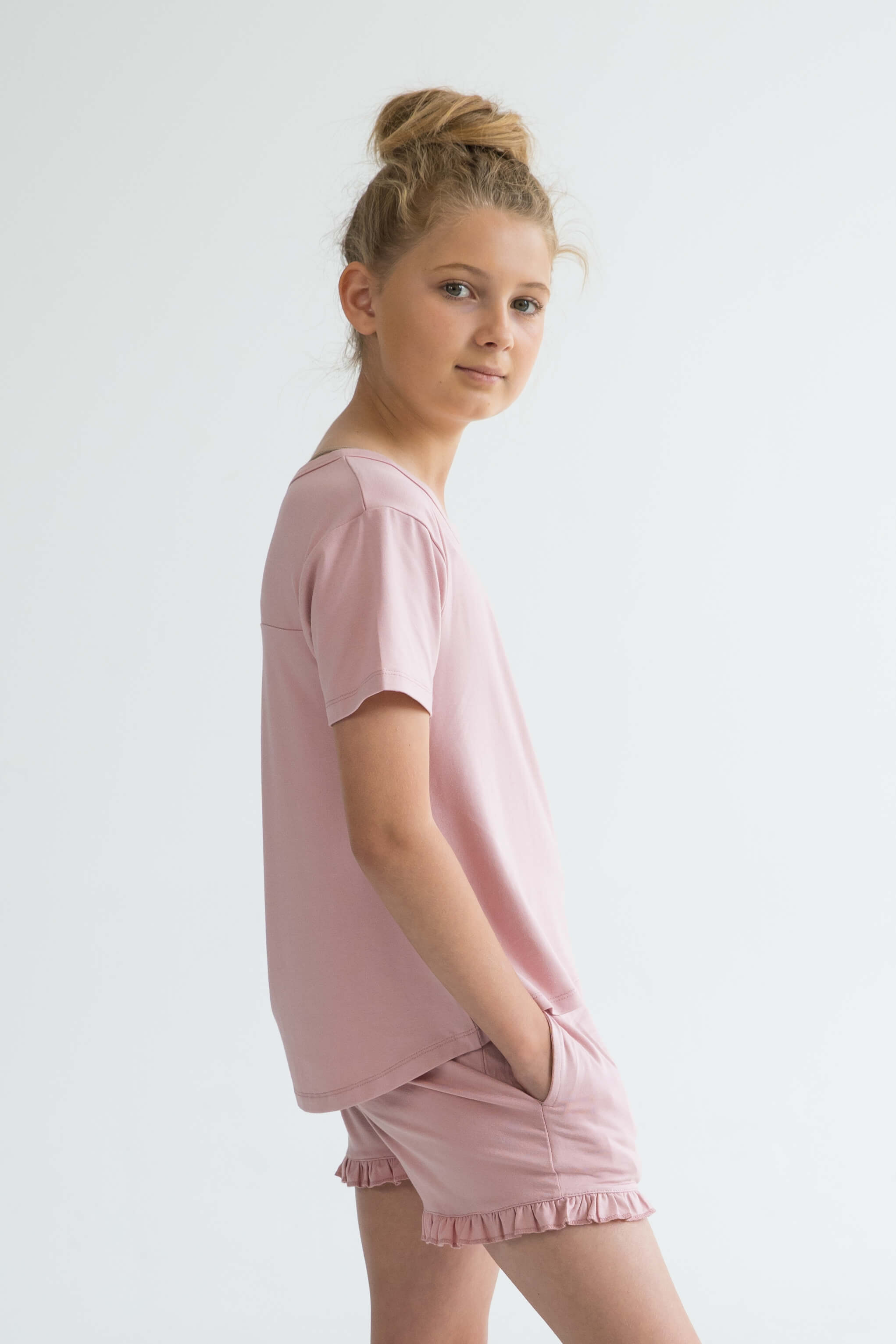 Girls pyjama shorts set discount