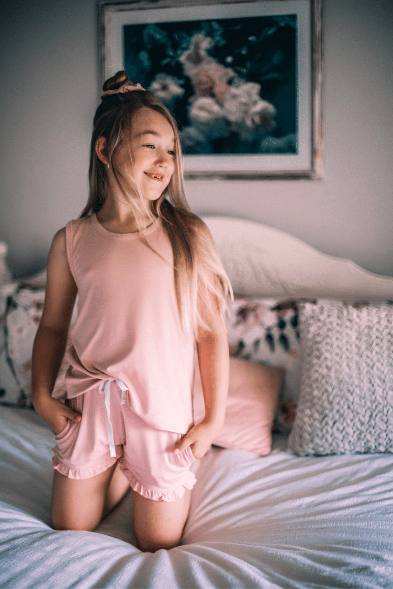 Girls Pyjamas SET - Sleep Shorts &amp; Sleep Tank