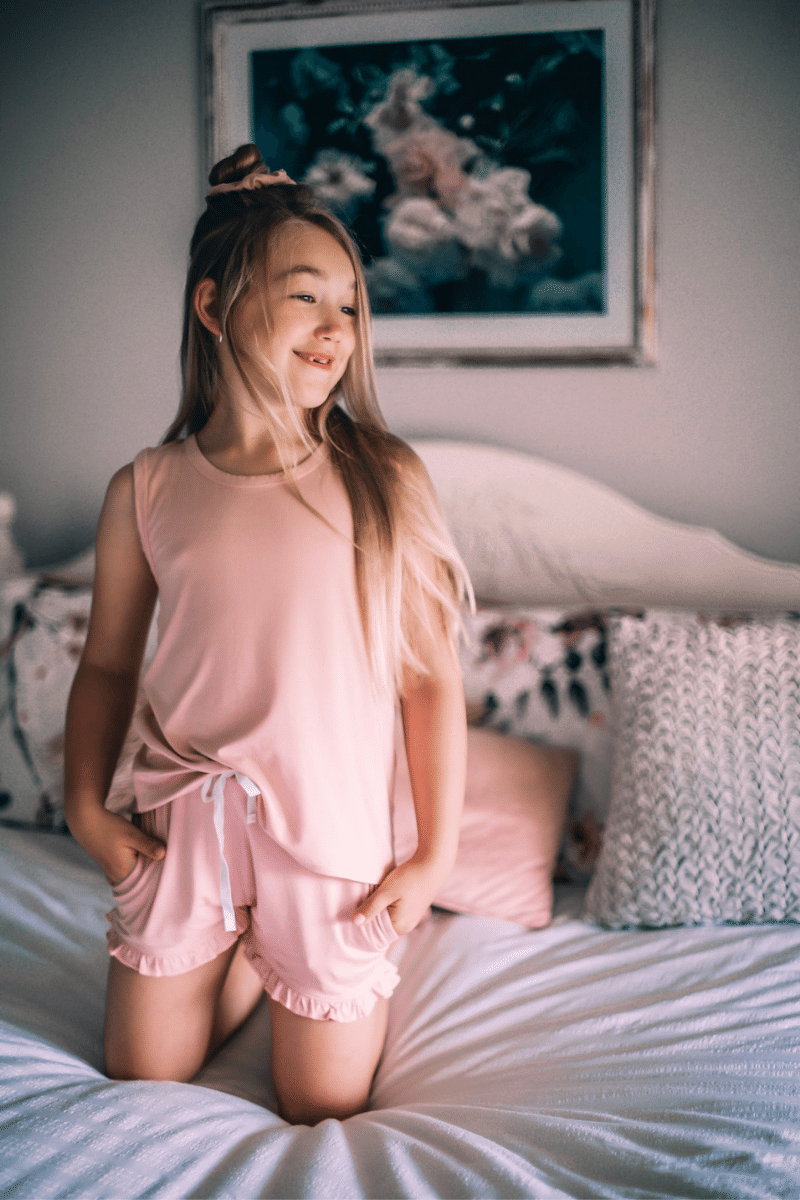Teen girls pyjamas PJs SET Sleep Shorts Sleep Tank Love Haidee