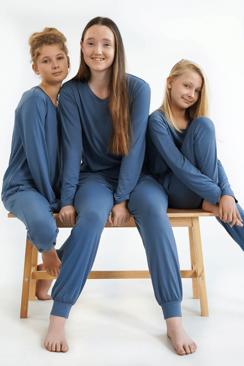 Blue Long Sleep Tee &amp; Pants Pyjama Set | A teenager&#39;s dream for lazy weekend chills and cosy winter nights