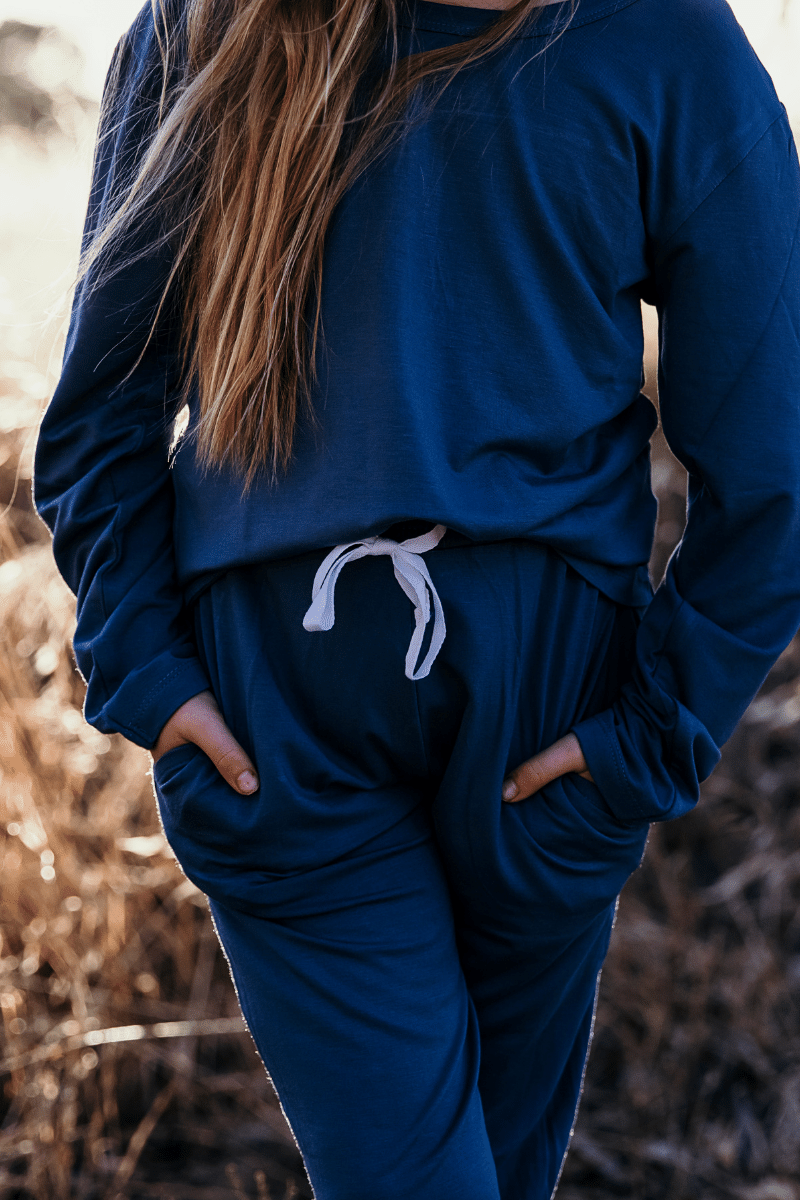 Blue Long Sleep Tee &amp; Pants Pyjama Set | A teenager&#39;s dream for lazy weekend chills and cosy winter nights